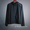 Λεπτό φερμουάρ πολυεστέρα Αθλητισμού Windbreaker Jacket